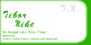 tibor mike business card